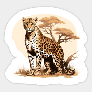 African Leopard Sticker